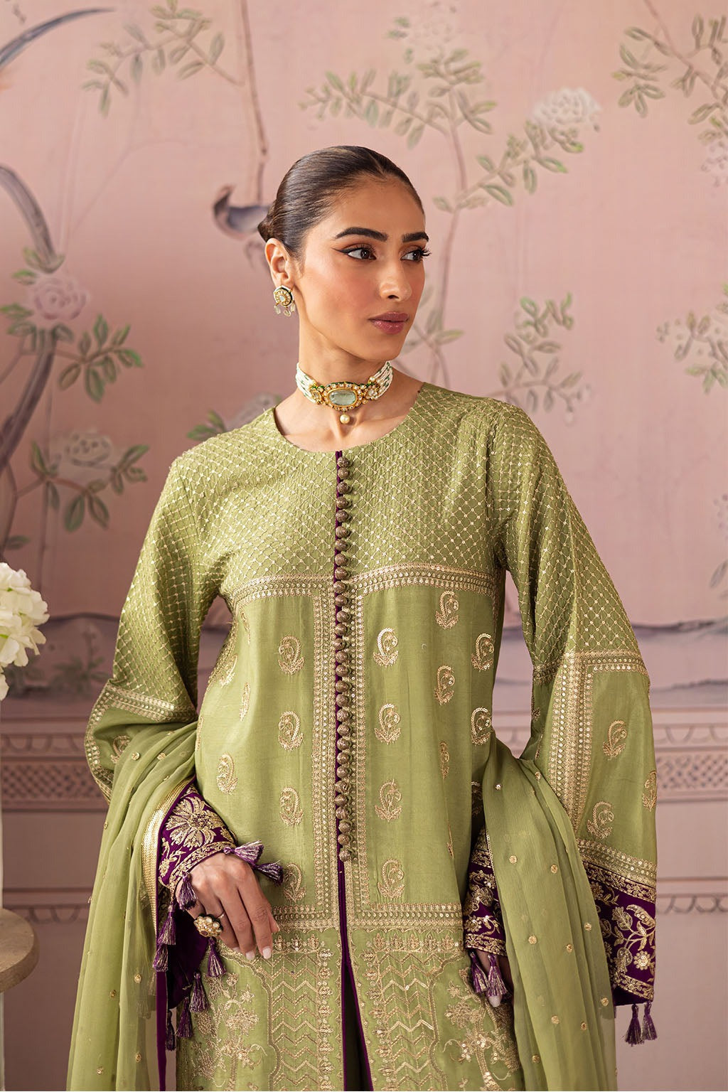 Embroidered Premium Silk 3-Piece Set