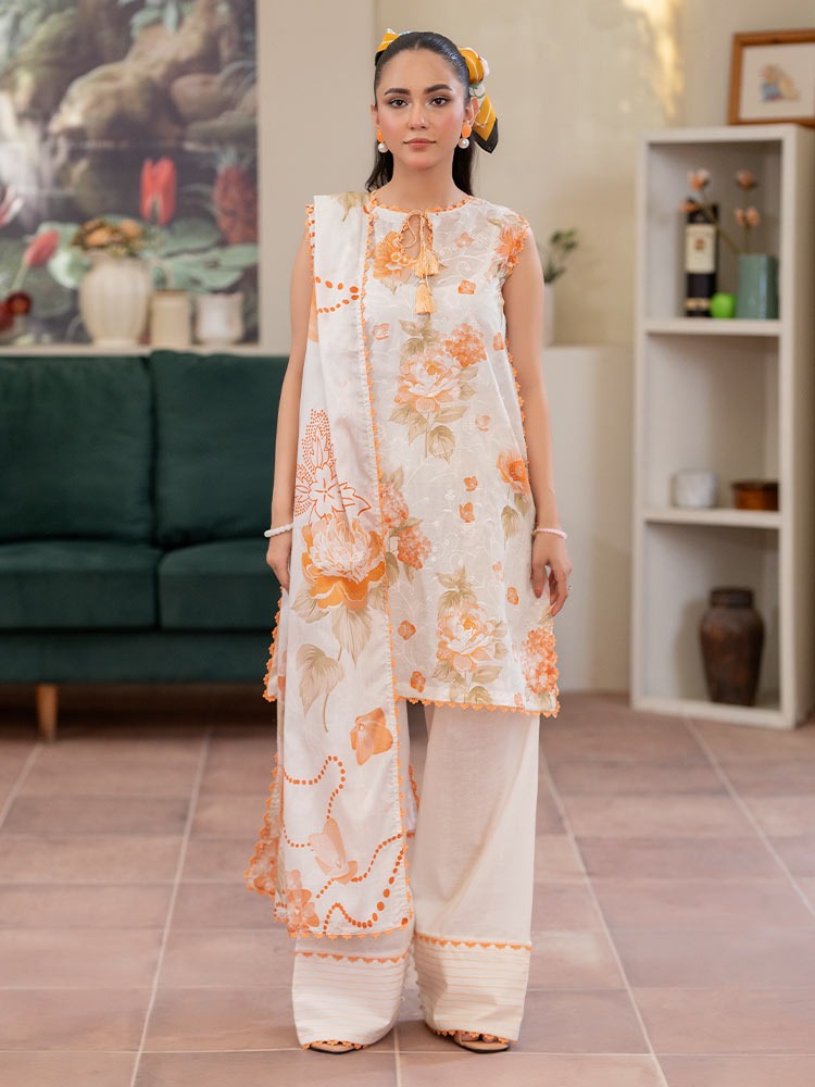 CHIKANKARI Digital Printed Lawn Suit