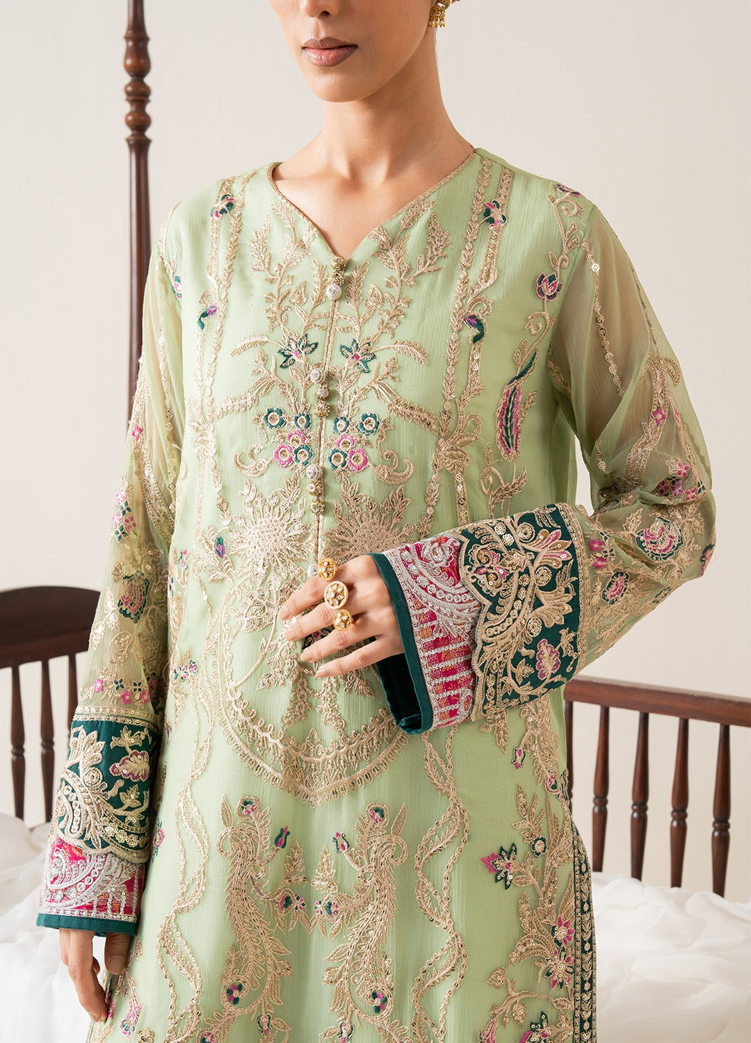 Freesia Zaib Embroirdered Chiffon