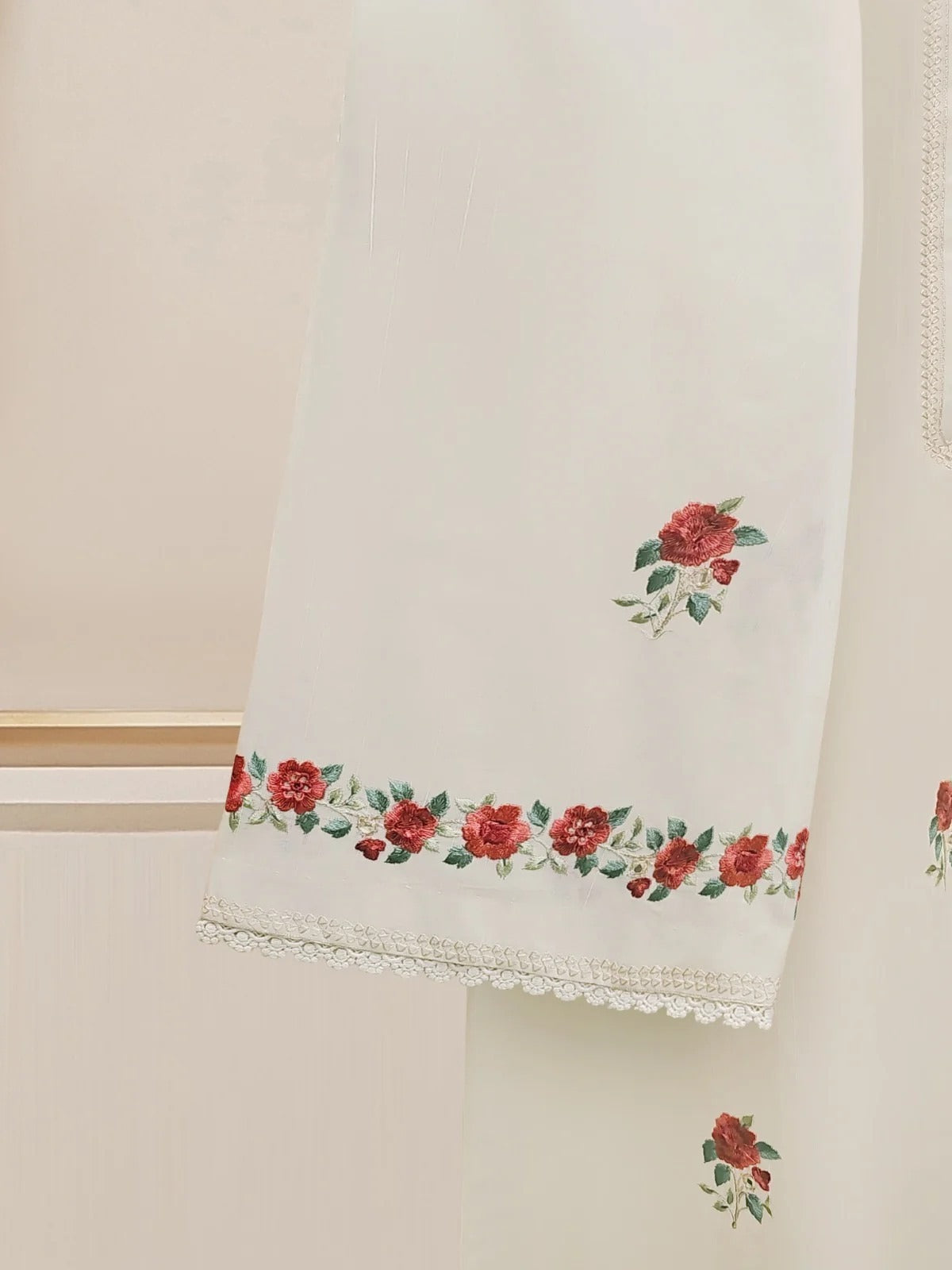 aghanoor || Embroidered Cambric Shirt S110320