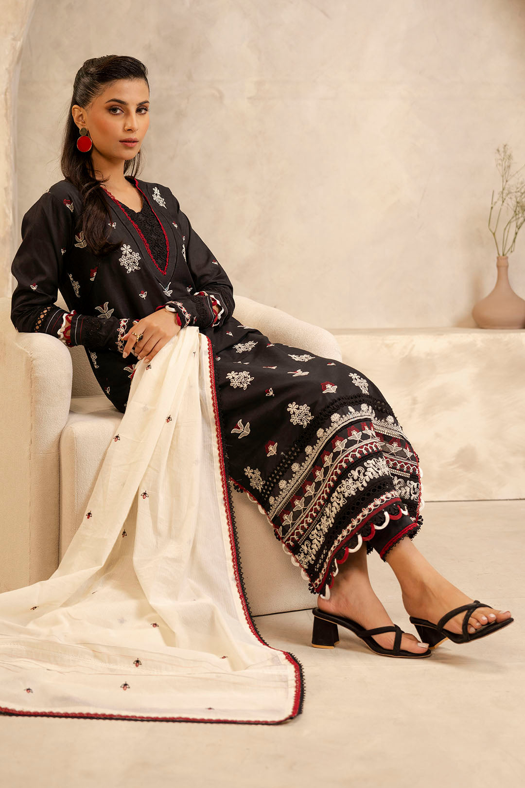 Embroidered Shirt Shalwar Dupatta