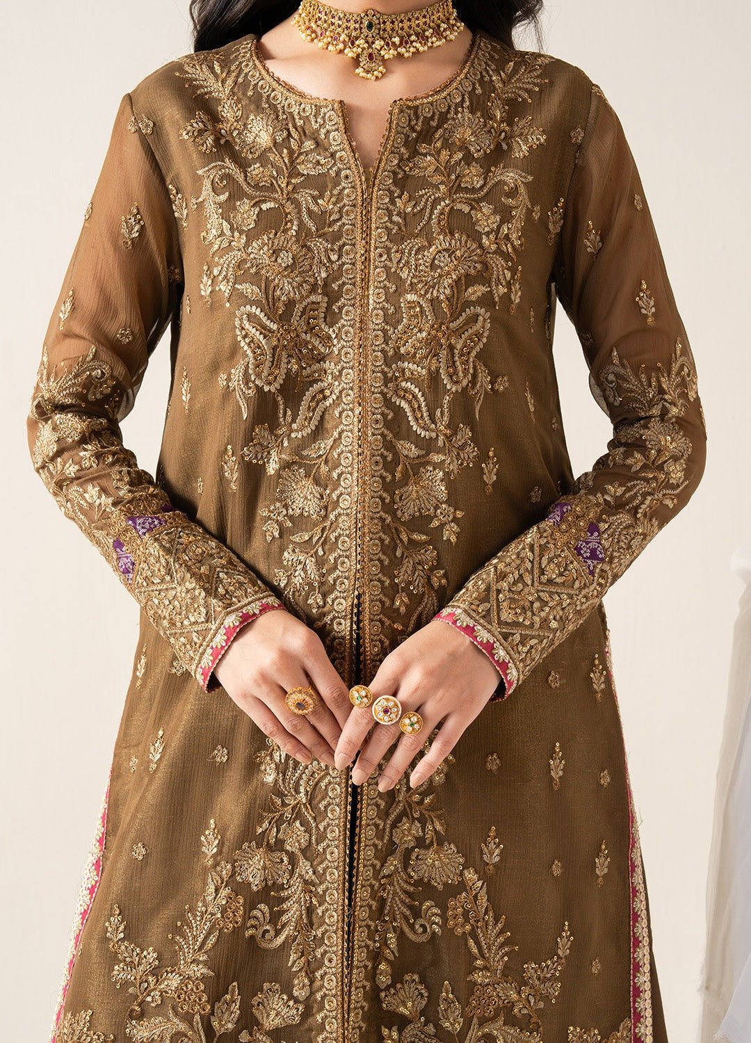Freesia Zaib Embroirdered Chiffon