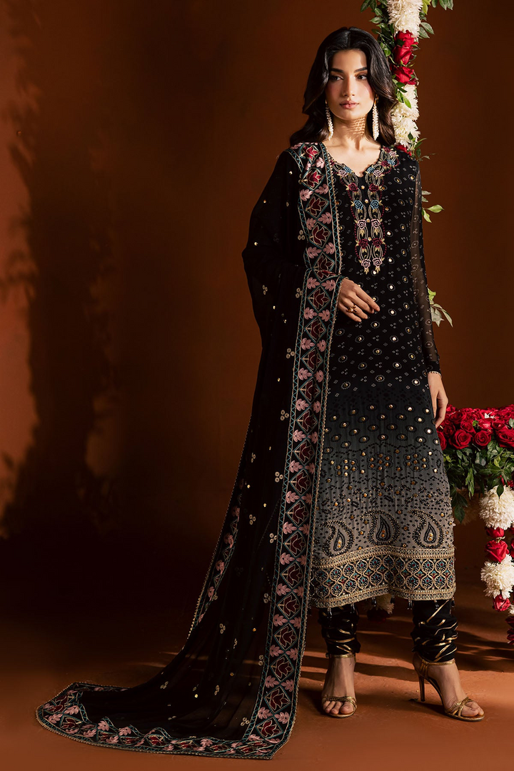 Mukeshkari Embroidered Chiffon