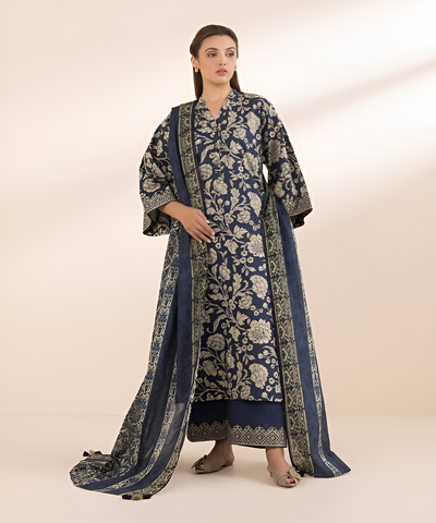 2 Piece - Printed Cotton Suit