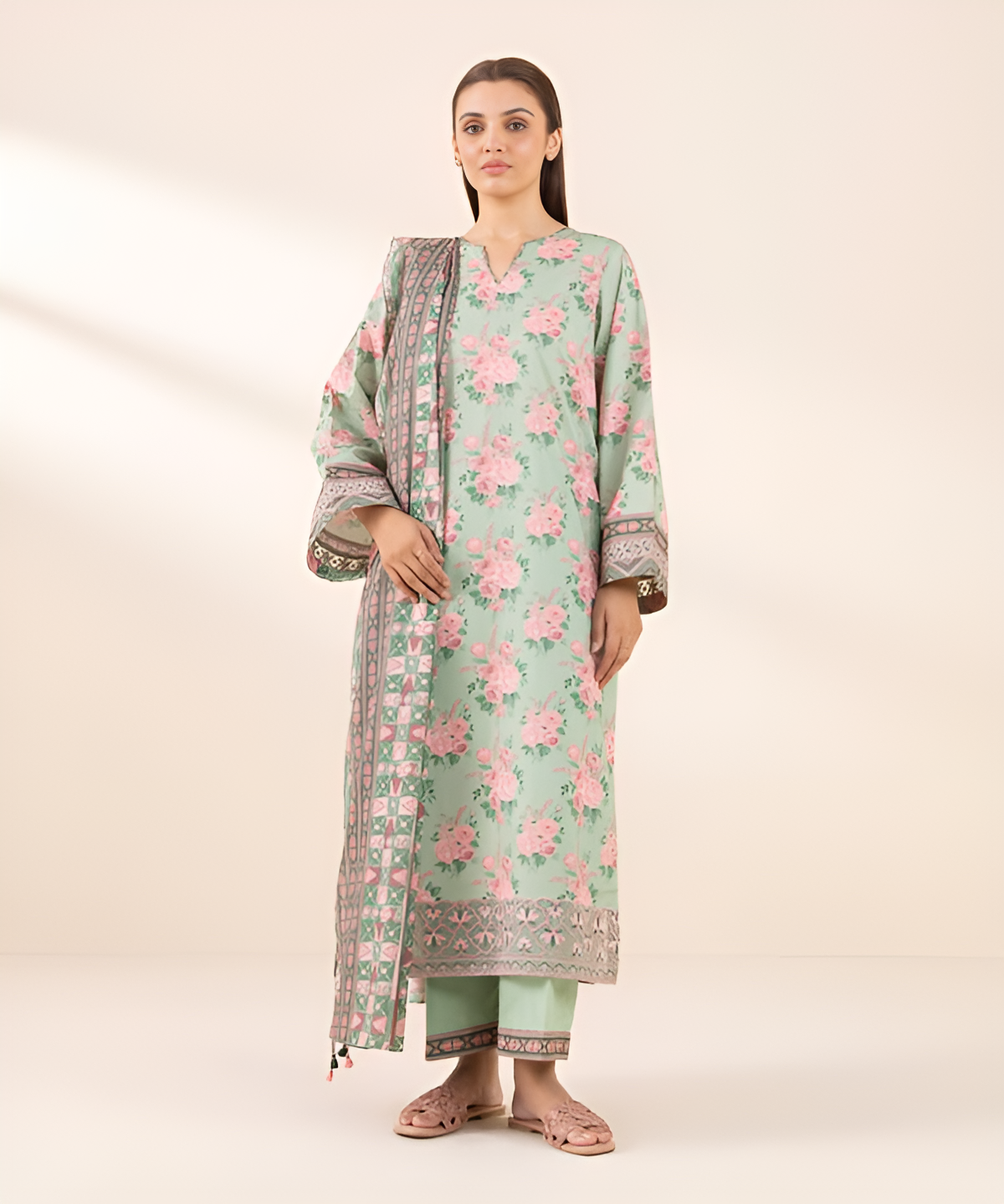 3 PIECE-EMBROIDERED LAWN SUIT