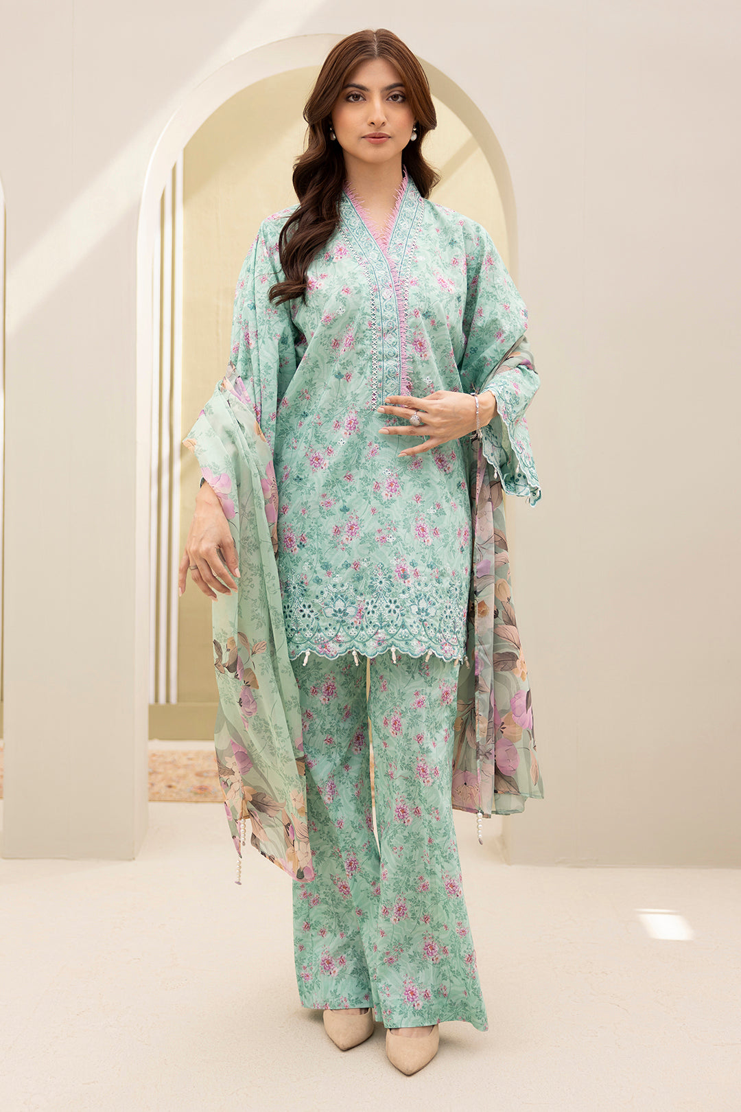 Embroidered Shirt Shalwar Dupatta