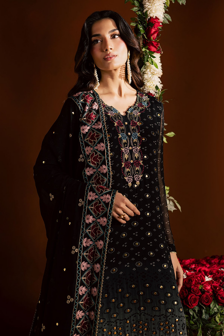 Mukeshkari Embroidered Chiffon