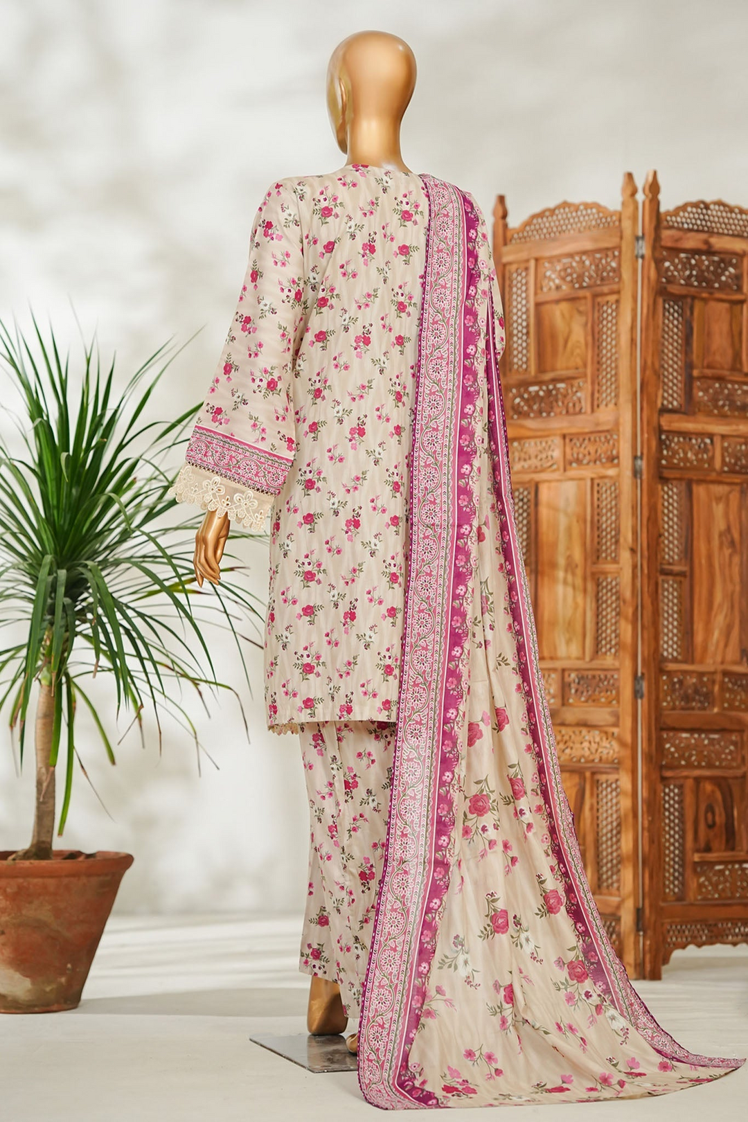 Stitched 3 Piece Exclusive Emb Lawn