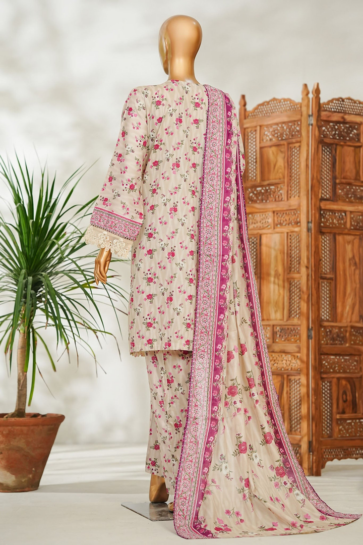 Stitched 3 Piece Exclusive Emb Lawn