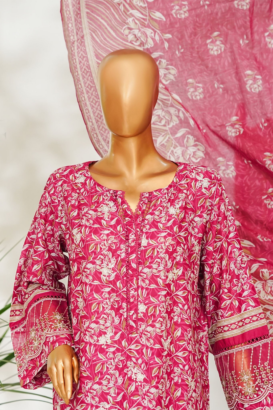 Stitched 3 Piece Exclusive Emb Lawn