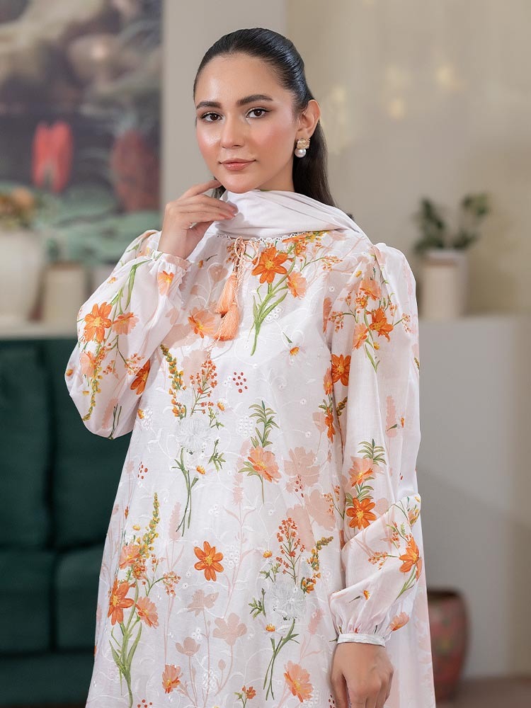 CHIKANKARI Digital Printed Lawn Suit