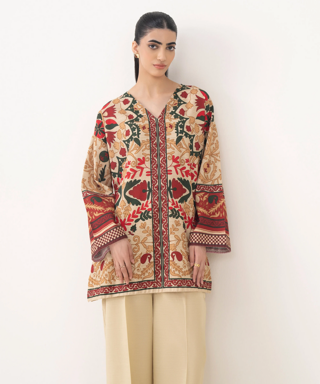 Printed Light Khaddar Shirt