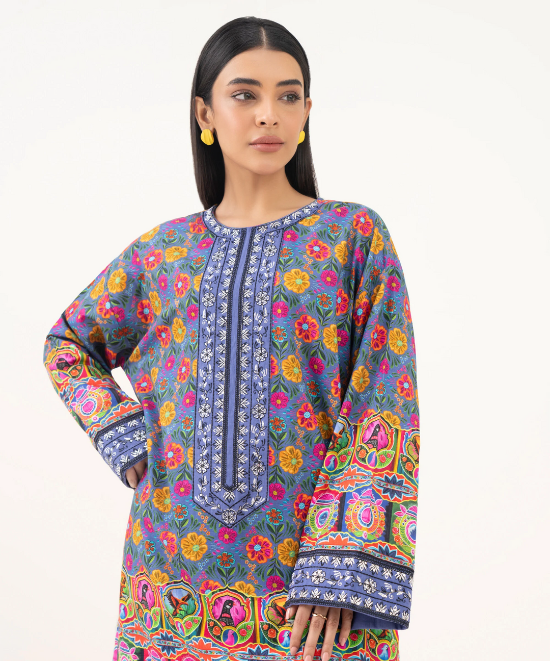 Embroidered Light Khaddar Shirt