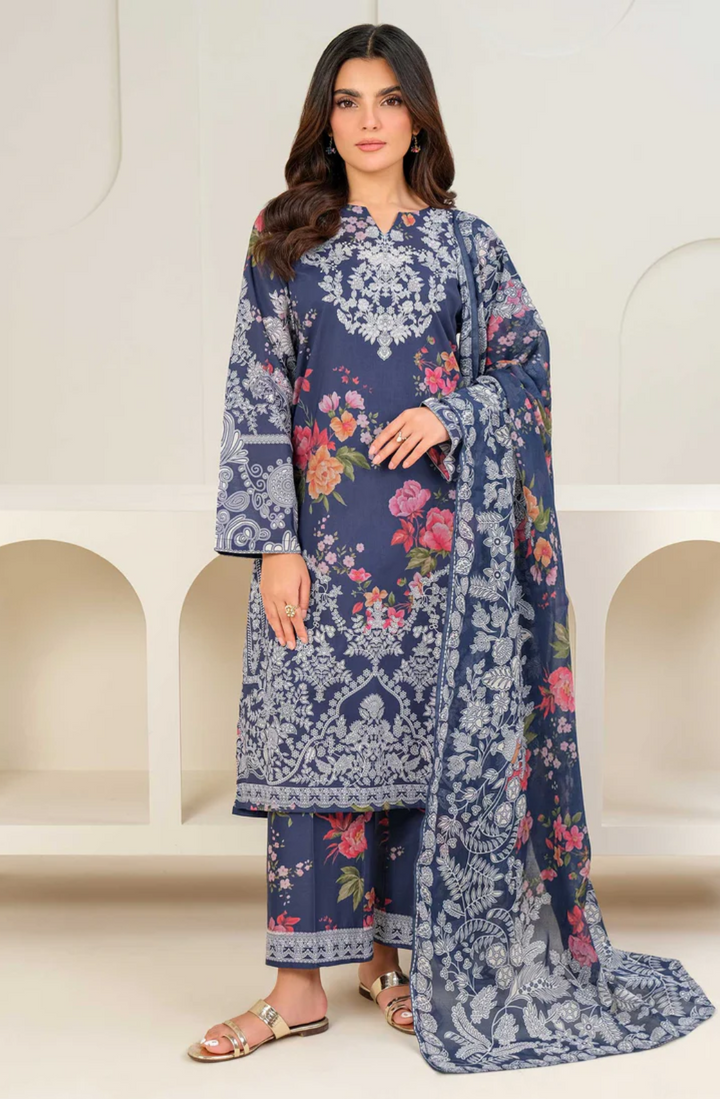 3 Piece Lawn Suit-Printed (Unstitched)