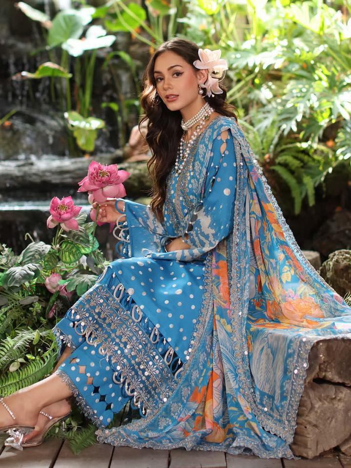 Embroidered Lawn Unstitched 3Pc Suit