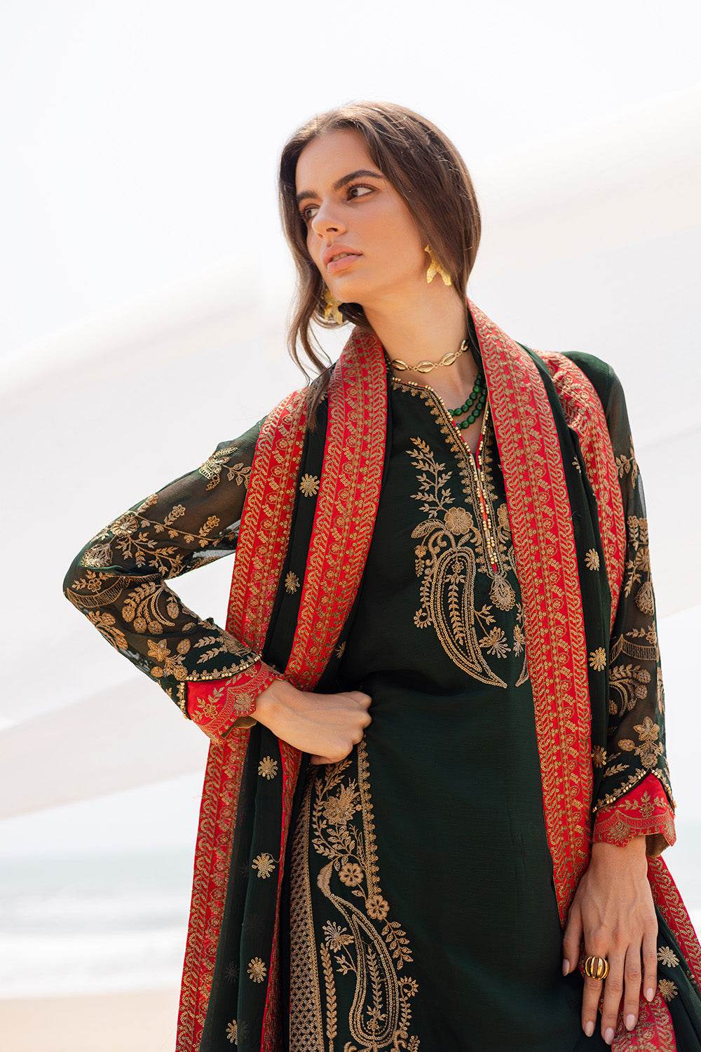 3 Piece Embroirdered Chiffon