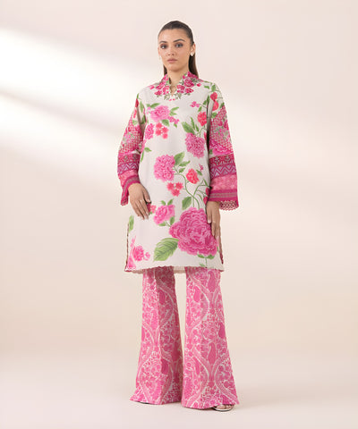 2 PIECE-EMBROIDERED SILK SUIT