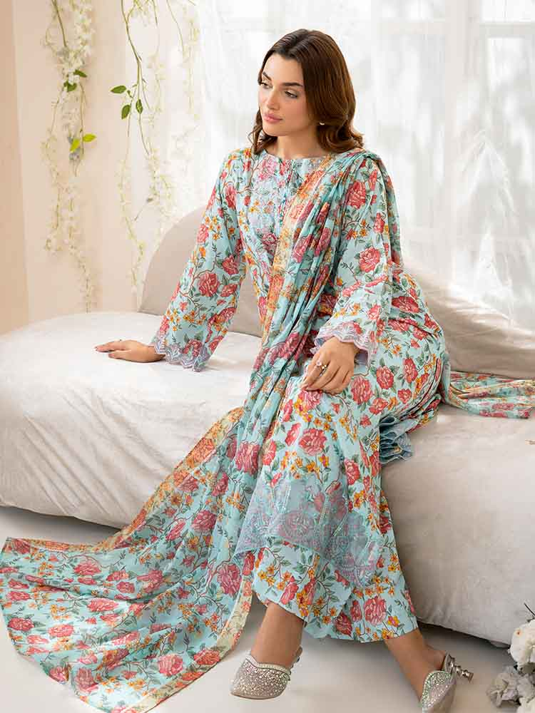 NOVA 3-Piece Unstitched Digital Printed Lawn Embroidered Suit