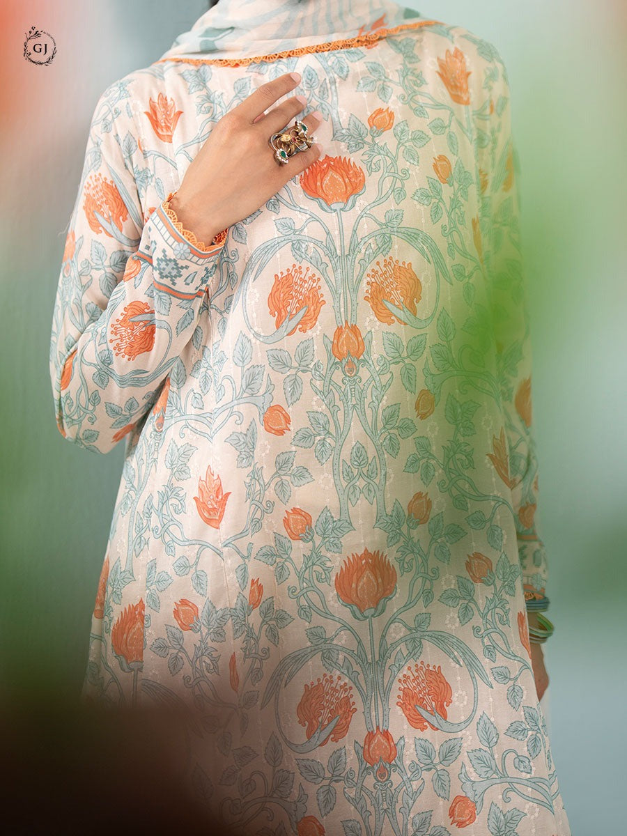 Orchid Chikankari Lawn By Gulljee || GORC2401A2