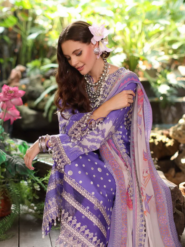 Embroidered Lawn Unstitched 3Pc Suit