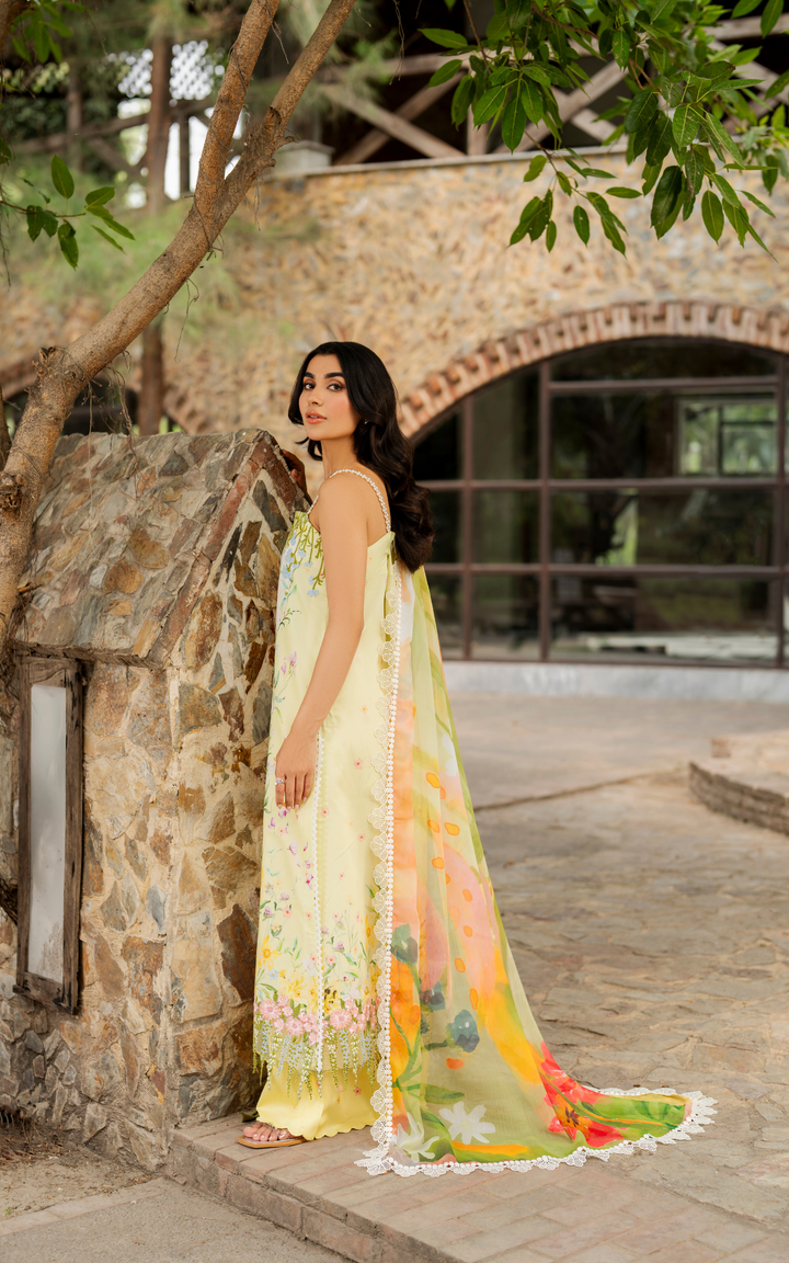 Meraki 3pcs Embroidered Unstitched Summer