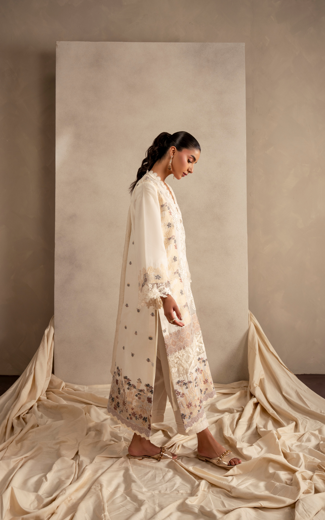 Meraki 3pcs Embroidered Unstitched Summer