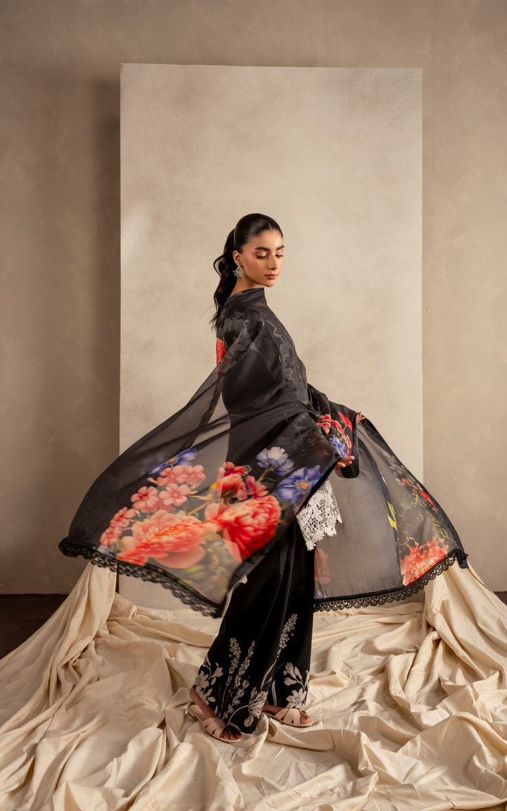 Meraki 3pcs Embroidered Unstitched Summer