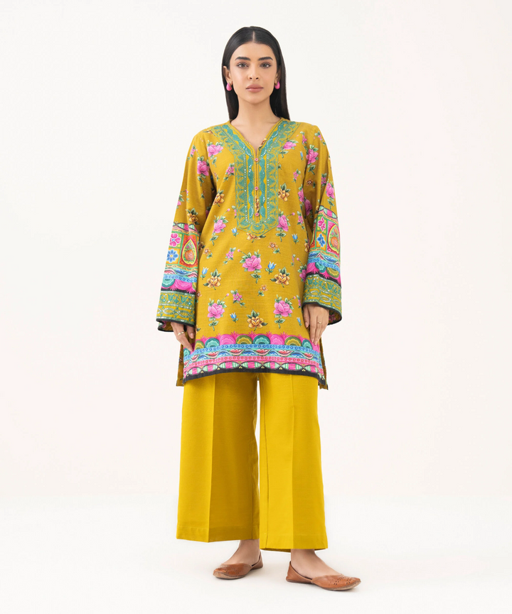 Embroidered Light Khaddar Shirt