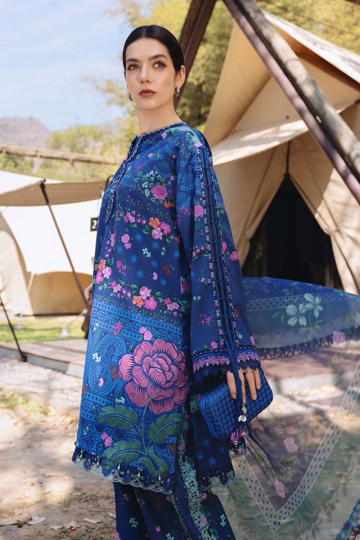 3 Piece Unstitched Embroidered Lawn Suit
