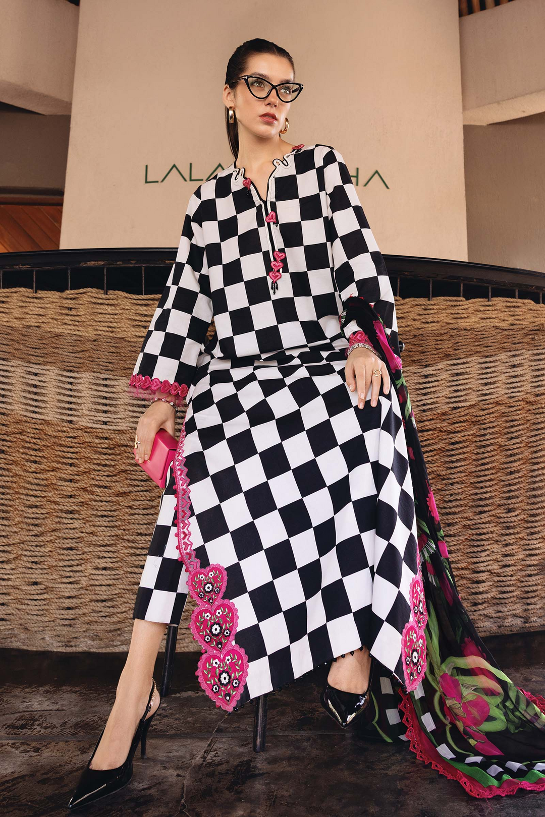 3 Piece Unstitched Embroidered Lawn Suit
