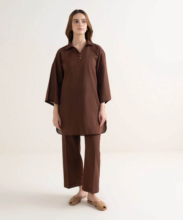 Solid Cotton Shirt WITH PANT
