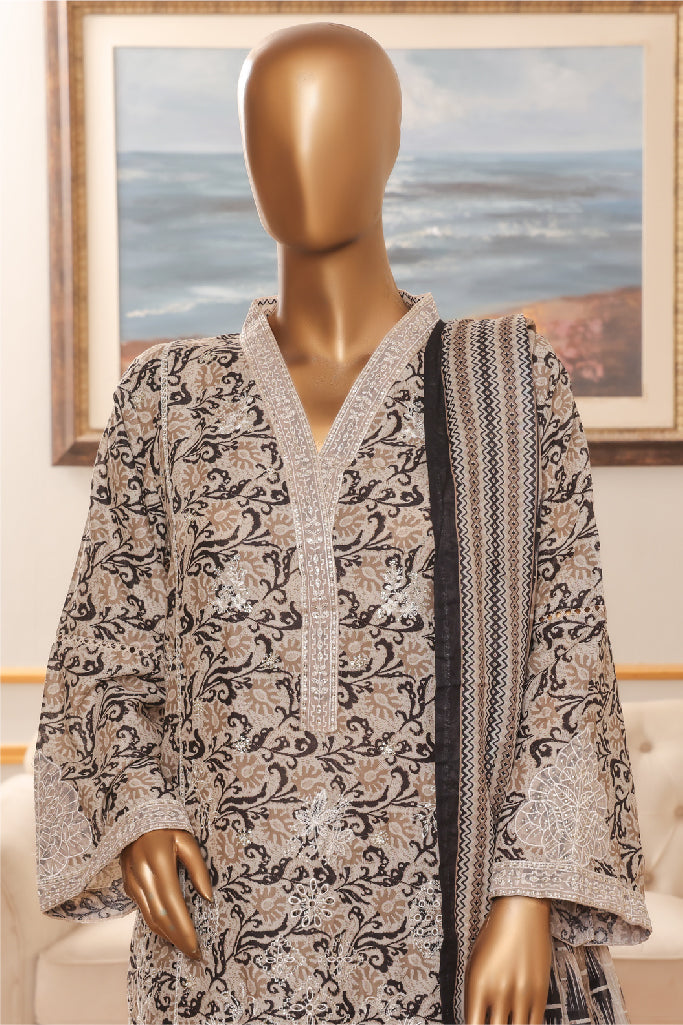 Exclusive chikankari Stitched 3 Piece