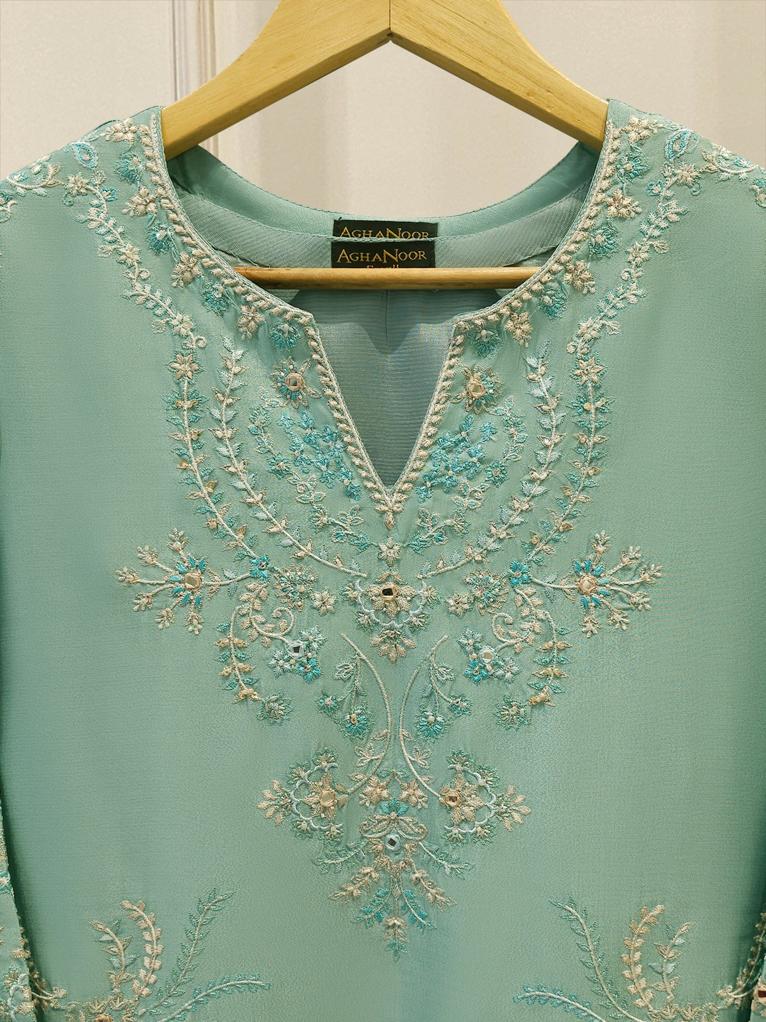 2 Piece- Pure Embroidered Sheesha Silk Suit