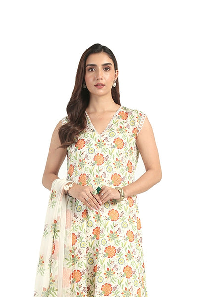 BAREEZE Printed Lawn Floral 2 PC