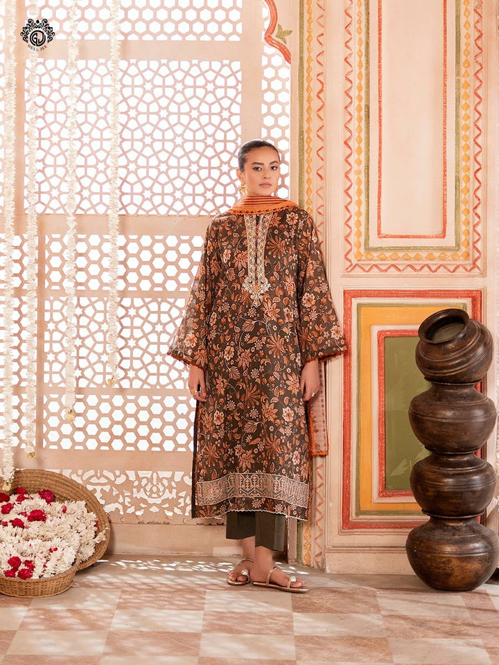 Tabeer Unstitched Lawn 3 PC