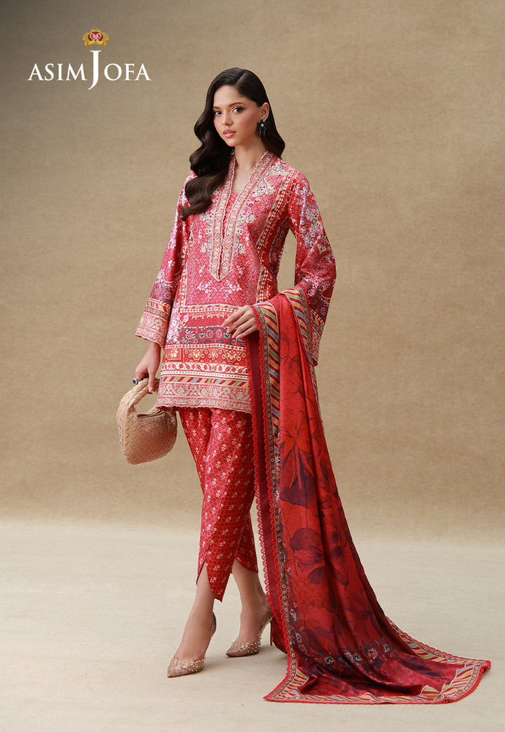 Embroidered Crepe Silk Unstitched 3 Pcs