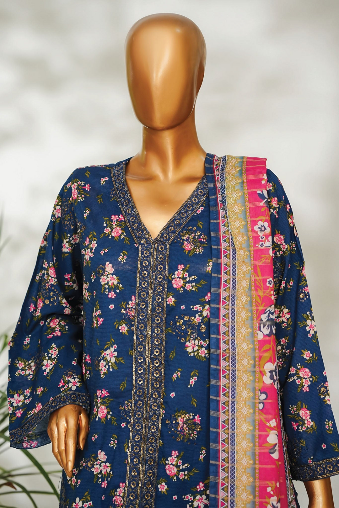 Stitched 3 Piece Exclusive Emb Lawn