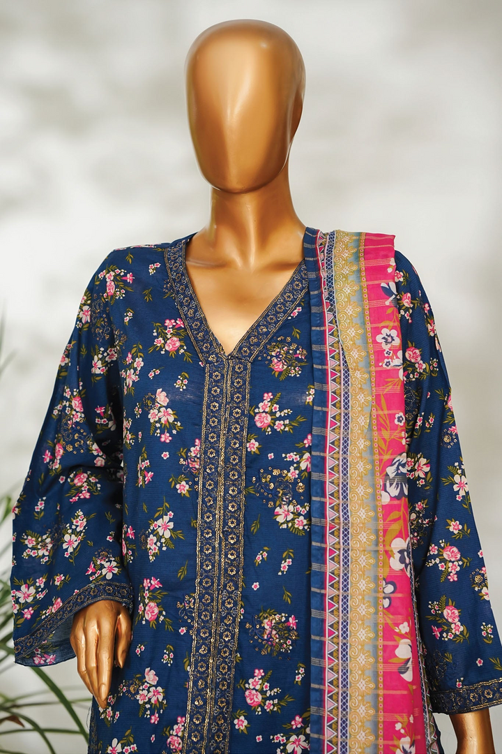 Stitched 3 Piece Exclusive Emb Lawn