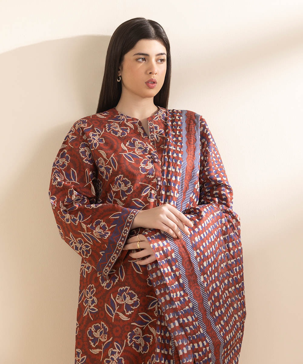 3 Piece - Printed Lawn Suit