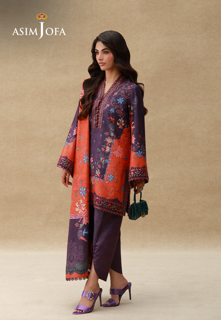 Embroidered Crepe Silk Unstitched 3 Pcs