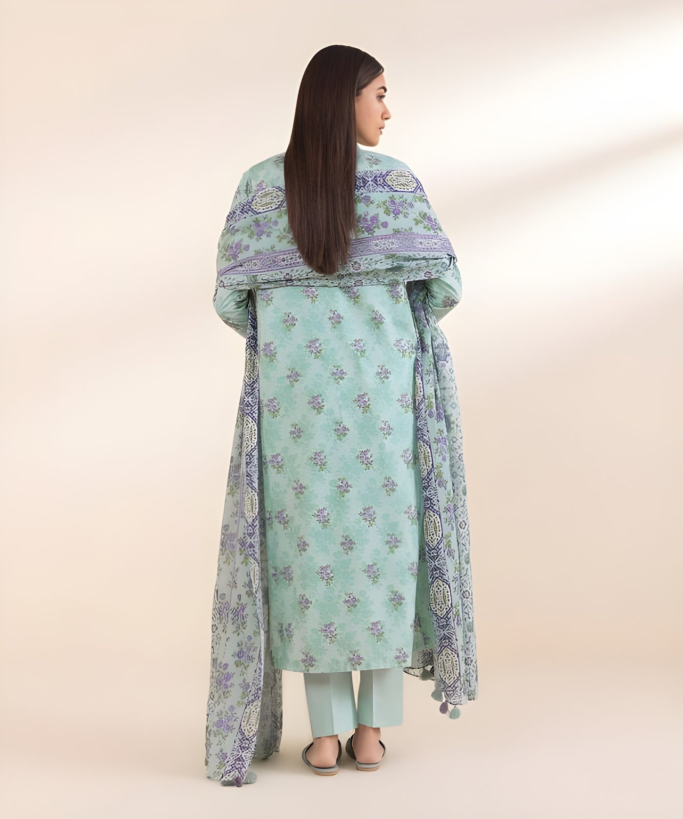 3 PIECE-PRINTED LAWN SUIT