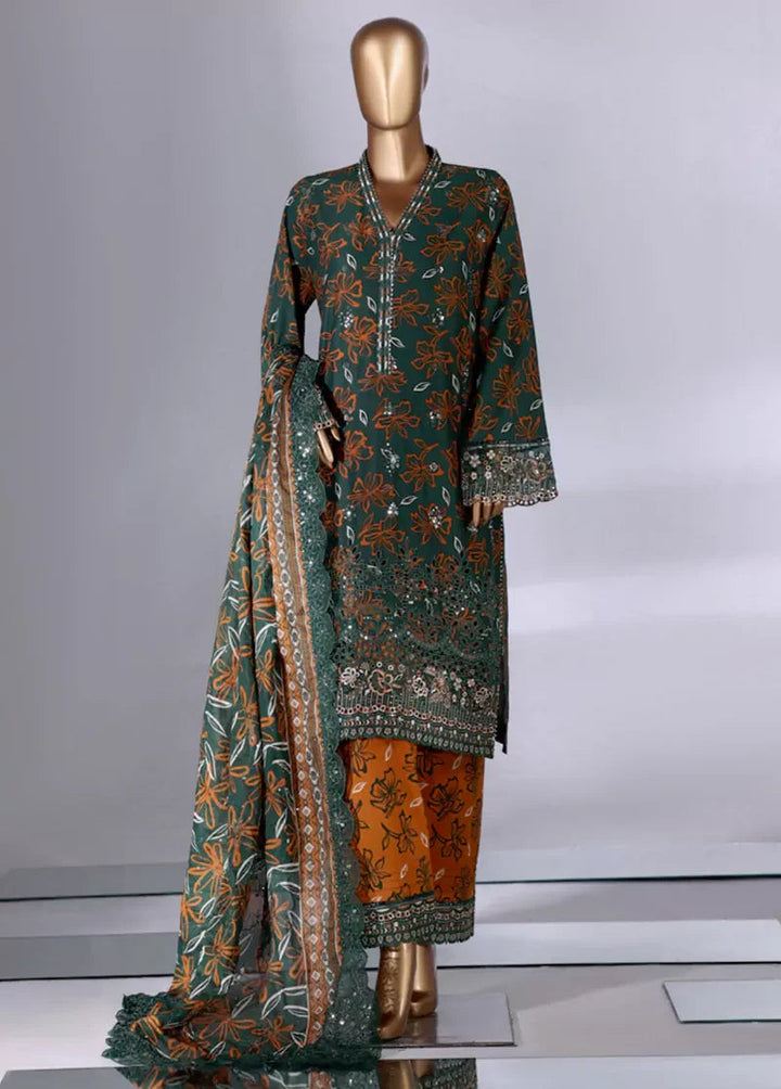 Luxury Embroidered Lawn  3 Piece