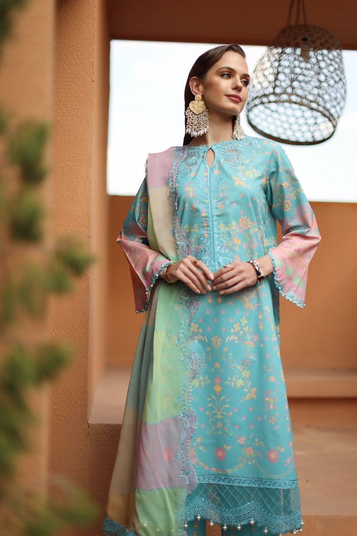 3-PC Unstitched Embroidered Lawn Collection