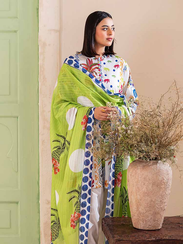 POPLIN 3-Piece Unstitched Digital Printed Lawn Suit