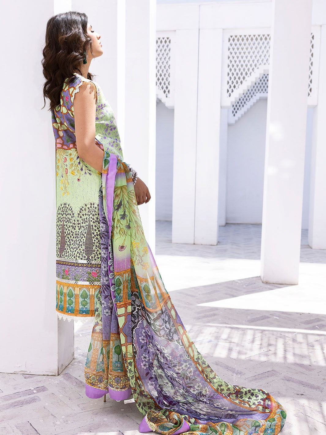 ROHEENAZ LEYA PRINTED LAWN-Pineapple Pop