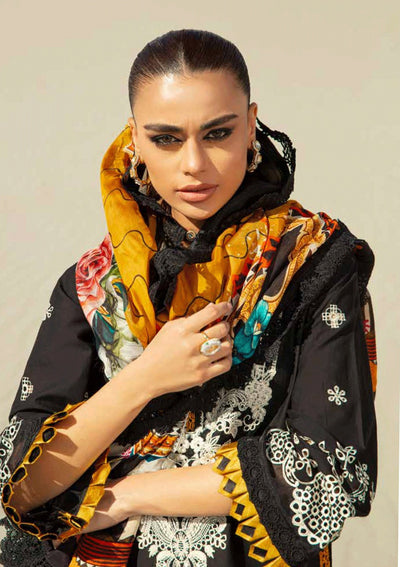 MARYAM HUSSAIN LUXURY LAWN-MUSTARD AFFAIR