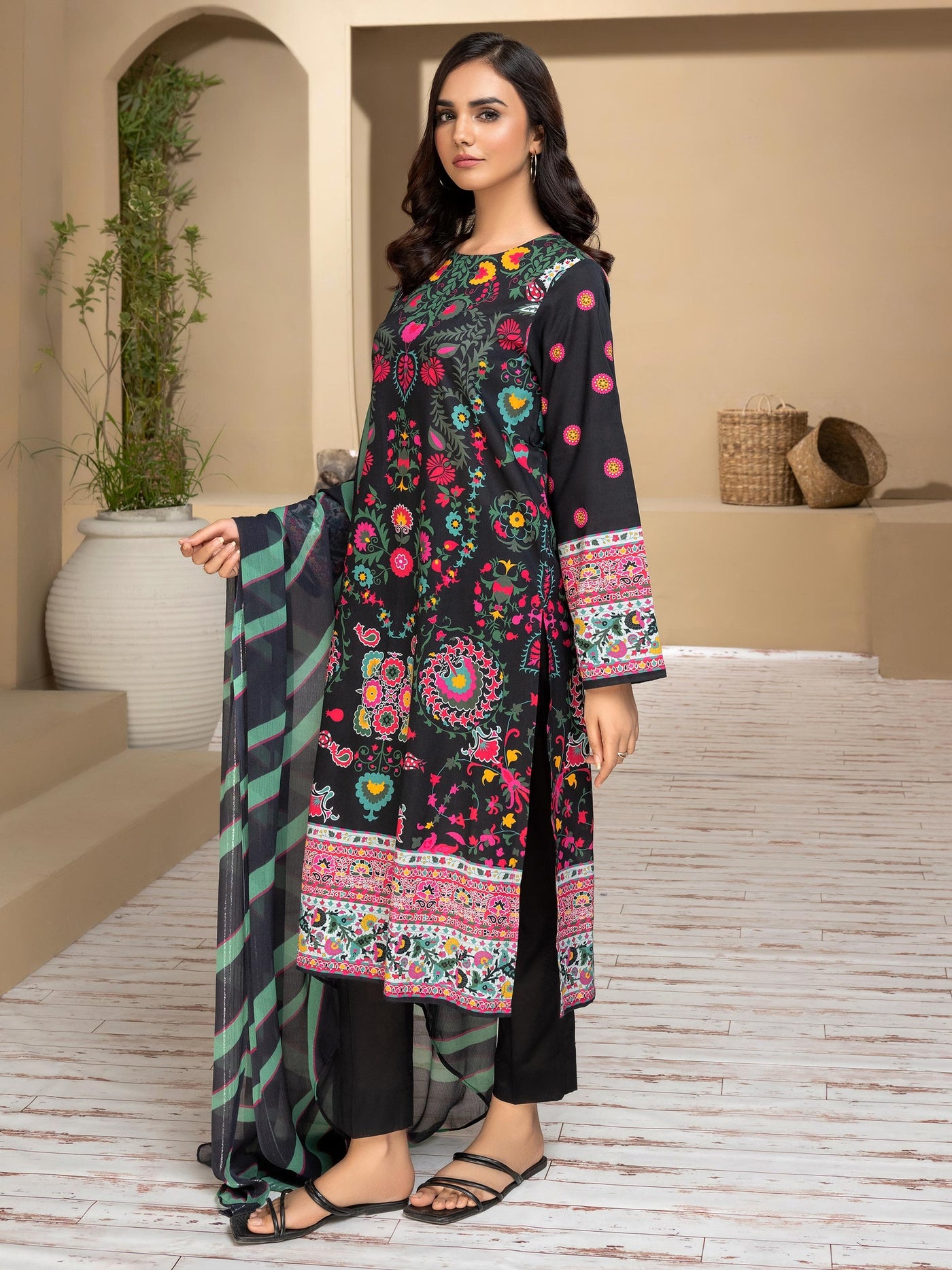 LIMELIGHT UNSTITCHED PRINTED SUIT