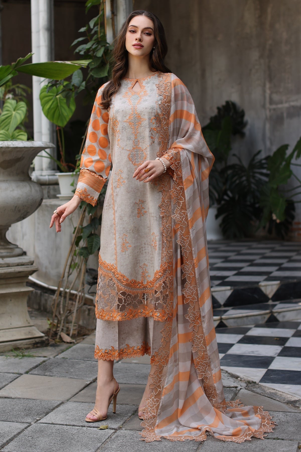 3-PC Unstitched Embroidered Printed Lawn Collection