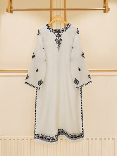 AGHA NOOR Pure Cotton Net Embroidered Suit