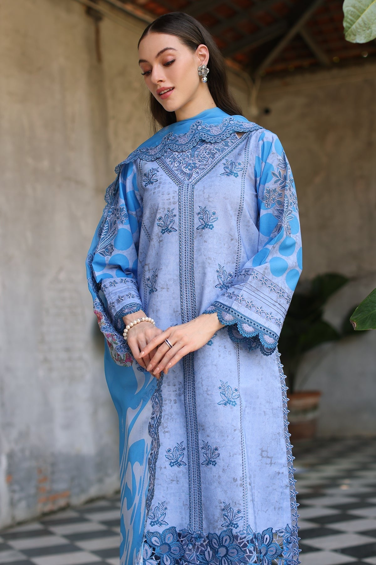 3-PC Unstitched Embroidered Printed Lawn Collection